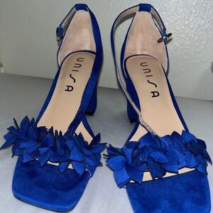 Unisa Blue Women's Heeled Sandals